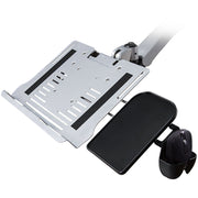 Mount-It! MI-75926 Dual Monitor Mount with Vented Laptop & Mouse Tray – Silver – gallery detail 3