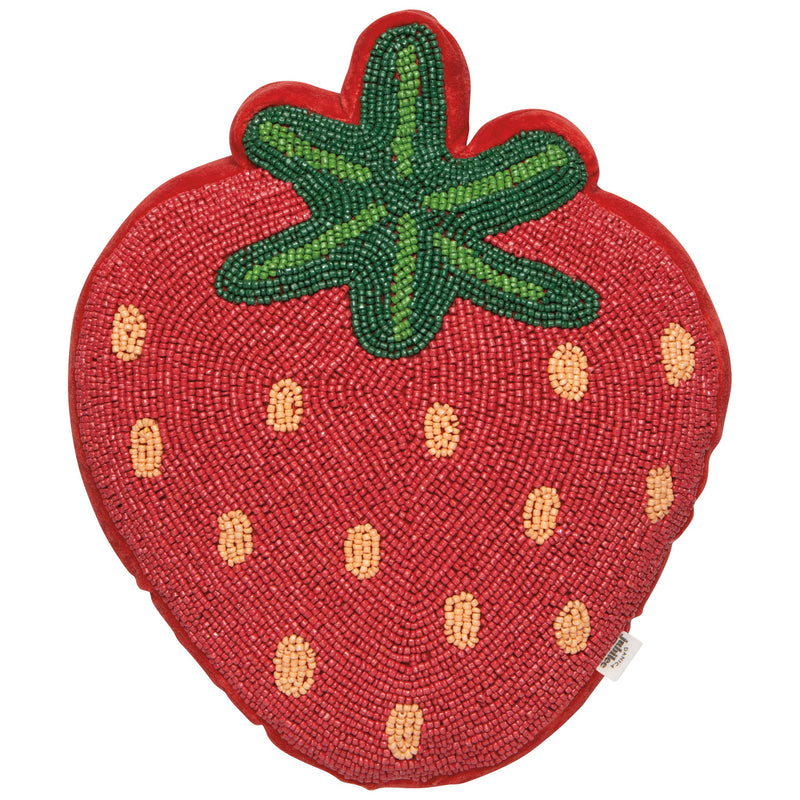 Danica - Berry Sweet Beaded Throw Pillow