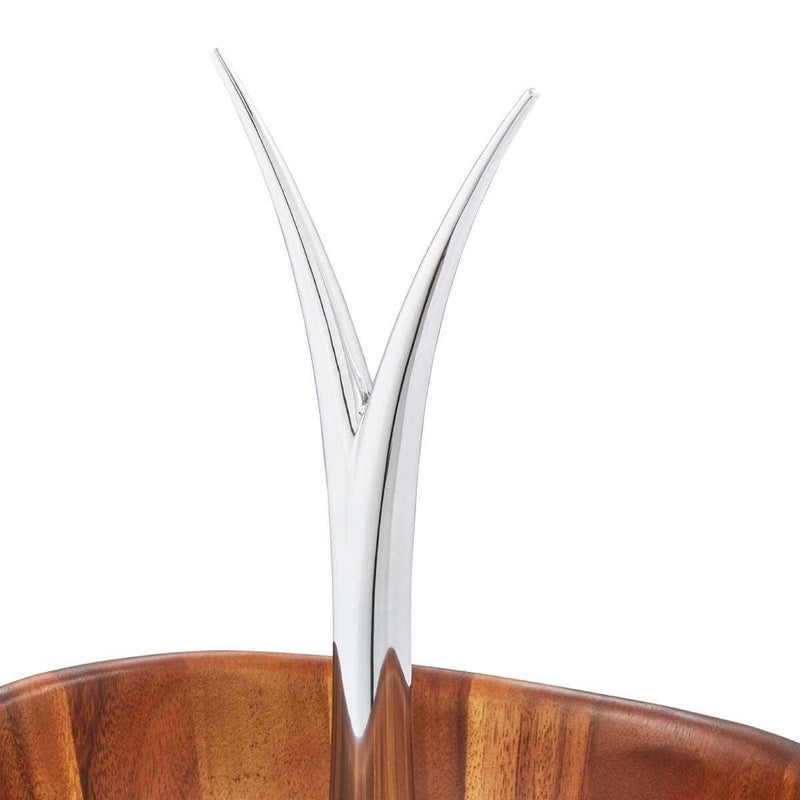 Nambé Fruit Tree Bowl with Banana Hanger - design detail.