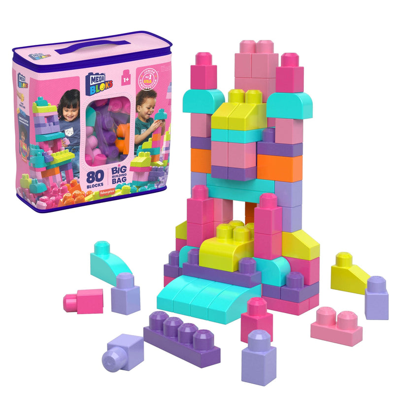 MEGA Bloks - Big Building Bag (80 Pieces) | Pastel - Product view