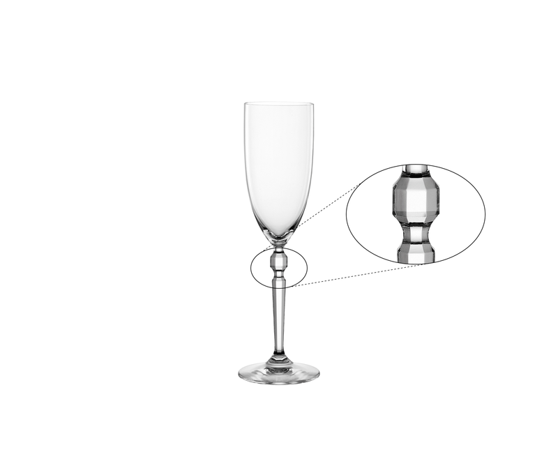 Nachtmann - Heritage - Champagne Glasses (Set of 2) - design detail