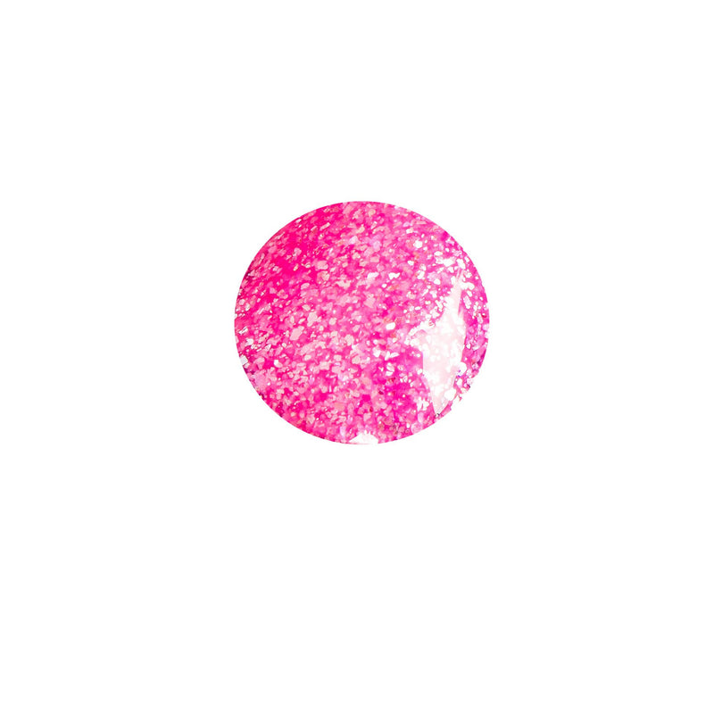Nailmatic - Kids - Pinky Water-Based Nail Polish - Neon Pink Glitter - colour detail