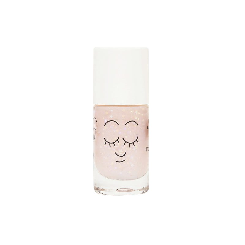 Nailmatic - Kids - Polly Water-Based Nail Polish - Clear Pink Glitter - product view