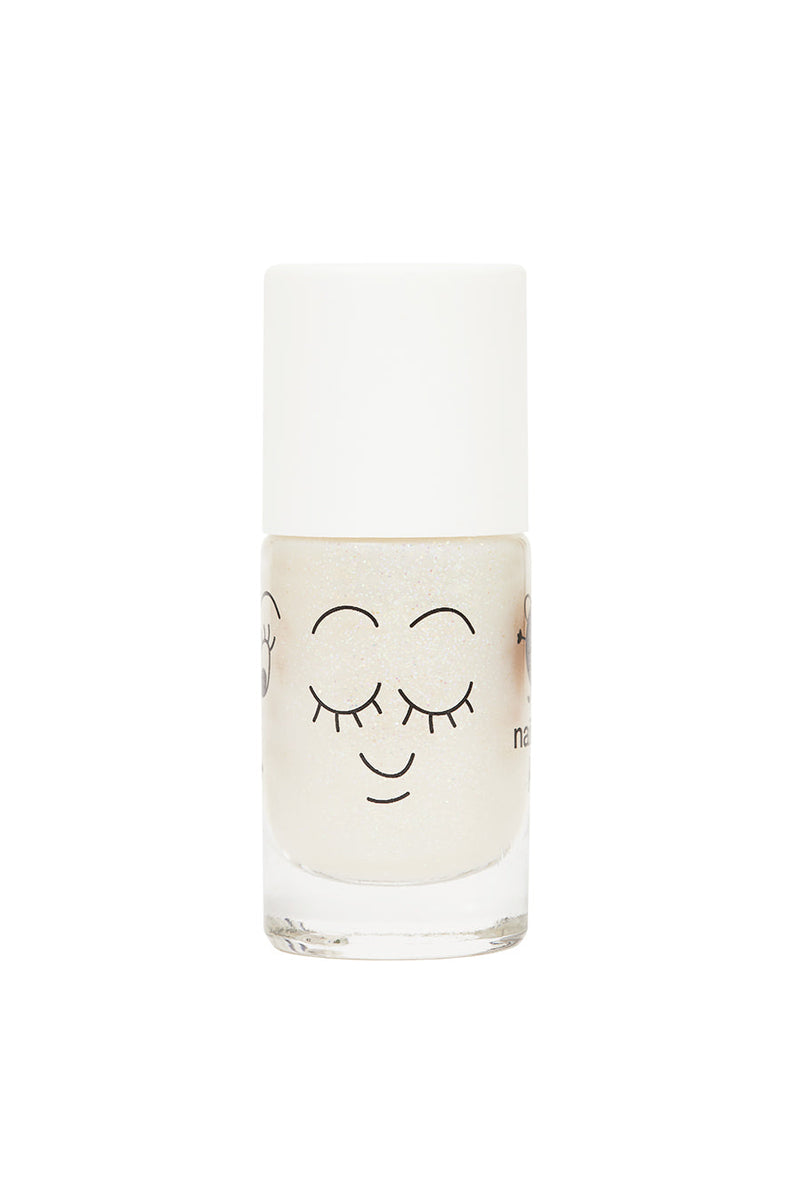 Nailmatic - Kids - Super Water-Based Nail Polish - White Glitter - colour detail