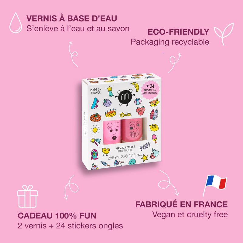 Nailmatic - Kids - Pop Nail Polish and Nail Stickers Set - product view