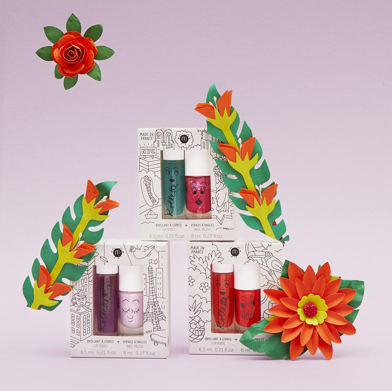 Nailmatic - Kids - Kids Cottage Nail Polish and Rollette Lip Gloss Set - product view