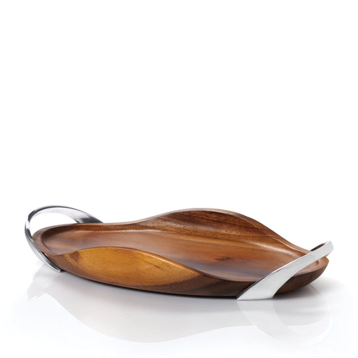 Nambe - Bella Wood Handled Tray Home & Kitchen