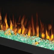 Napoleon - Trivista Pictura Three-Sided Electric Fireplace - NEFL50H-3SV — flame and crystal detail.