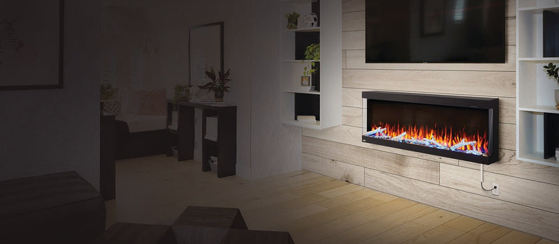 Napoleon - Trivista Pictura Three-Sided Electric Fireplace - NEFL50H-3SV — installed room view.