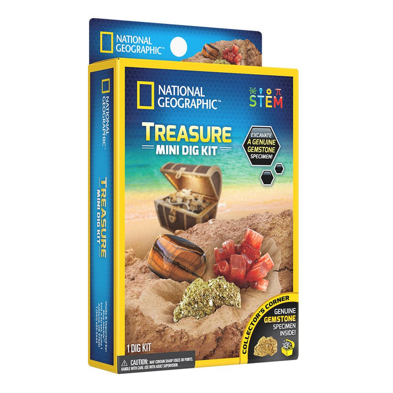 National Geographic - Impulse Treasure Chest Mini Dig Kit — product packaging.