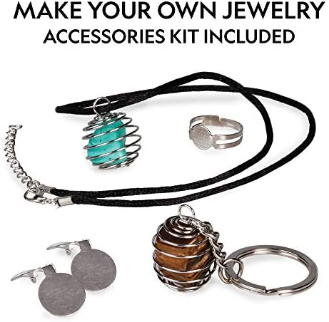 National Geographic - Jasper Rock Tumbler Refill Kit — included jewelry accessories illustration.