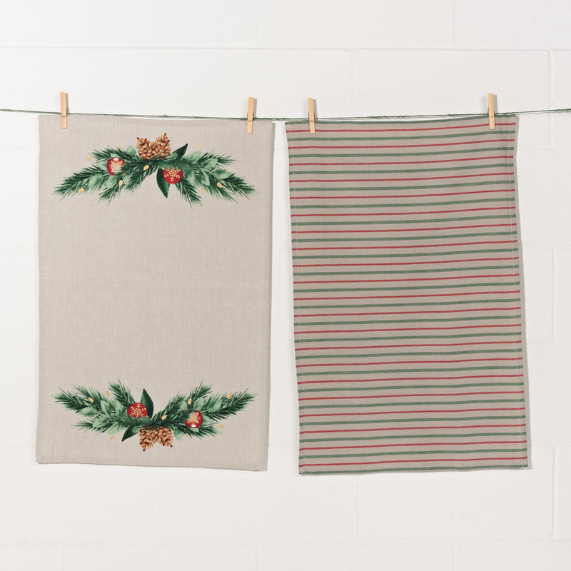 Now Designs - Deck The Halls Dishtowels Set of 2 - lifestyle