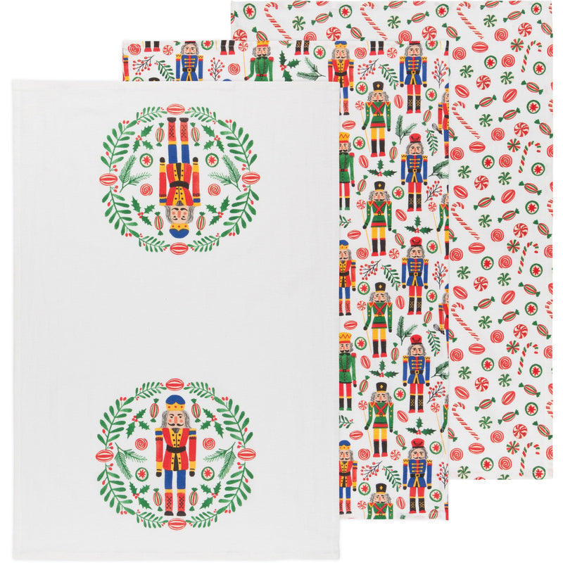 Now Designs - Nutcracker Baker's Floursack Dishtowels Set of 3