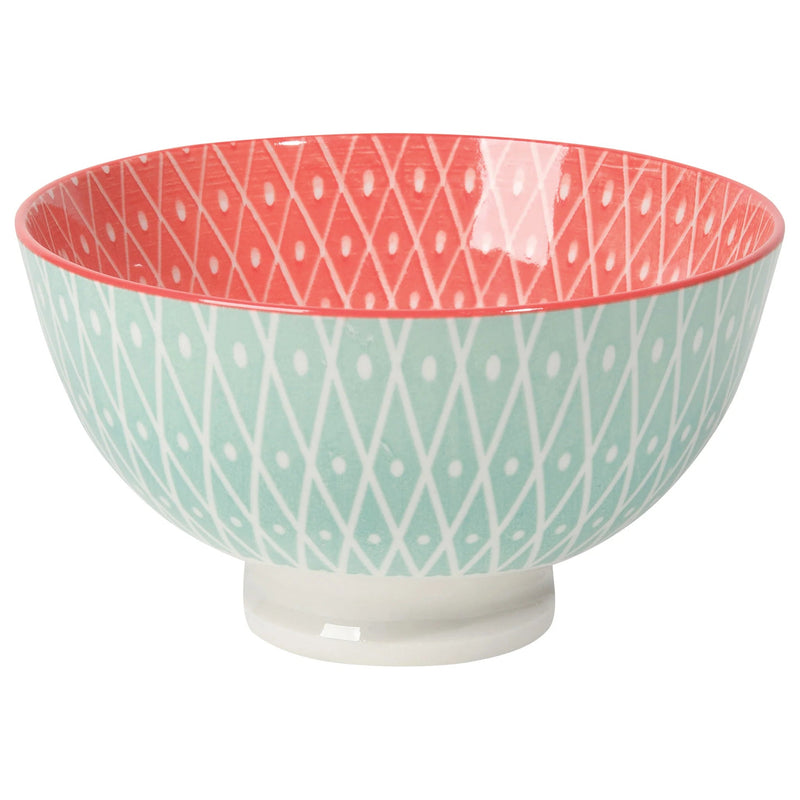 Now Designs - Bowl 4inch Home & Kitchen Blue Geo/Pink