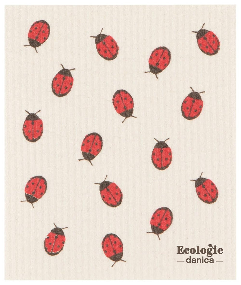 now designs - torchon suédois coccinelle