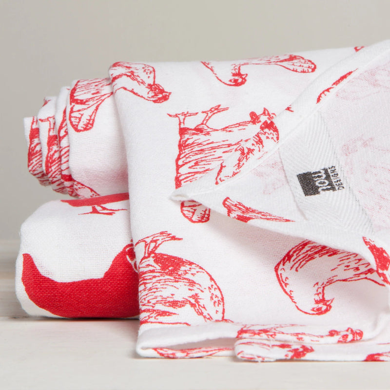 Now Designs - Tt2 Flour CC Print Red Home & Kitchen
