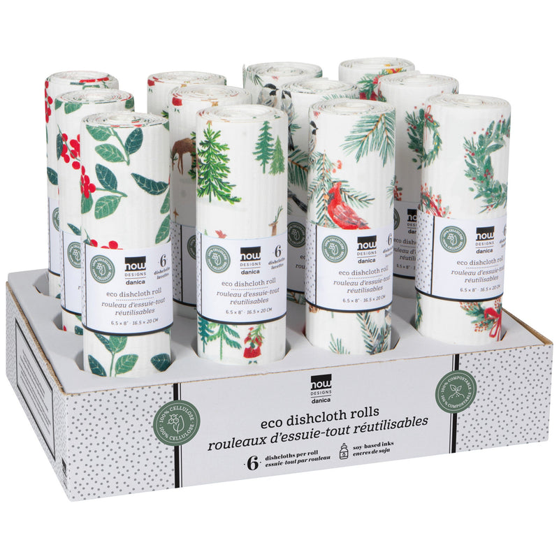 Now Designs - Winter Wonders Christmas Eco Dishcloth Roll Counte