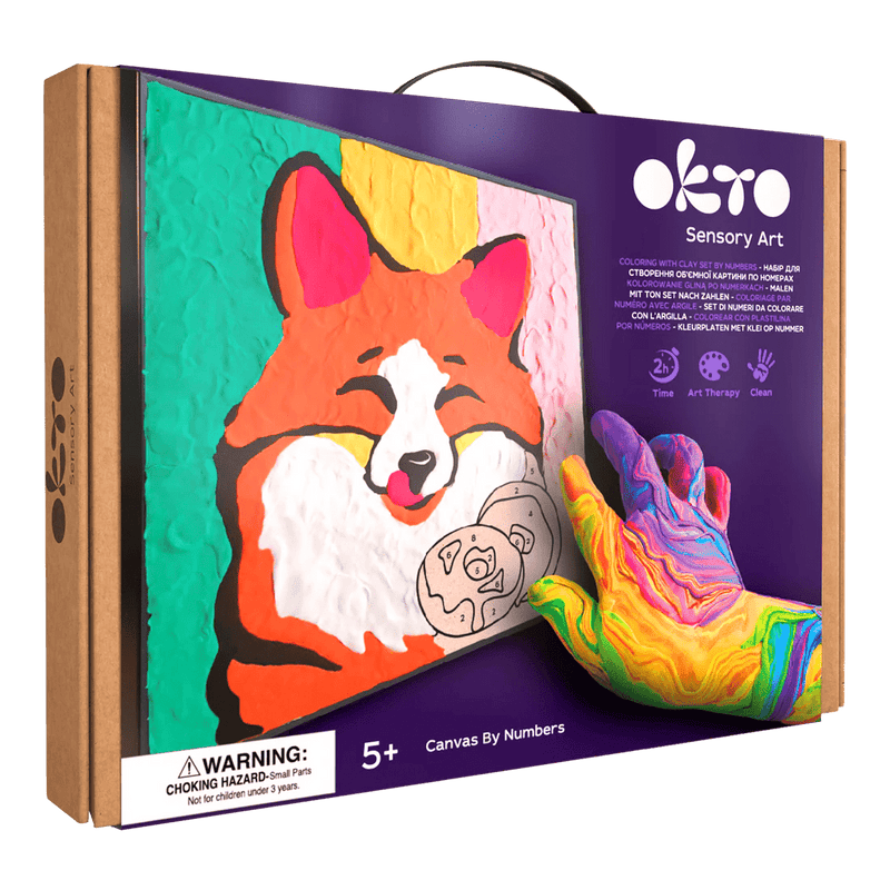 OKTO - COLORING WITH CLAY BY NUMBERS - Fox Games & Toys