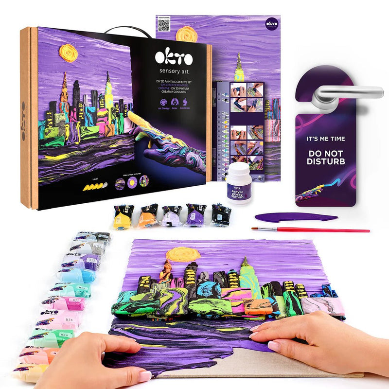 OKTO - DIY 3D CREATIVE PAINTING SET - NEW YORK SKYLINE Games & Toys