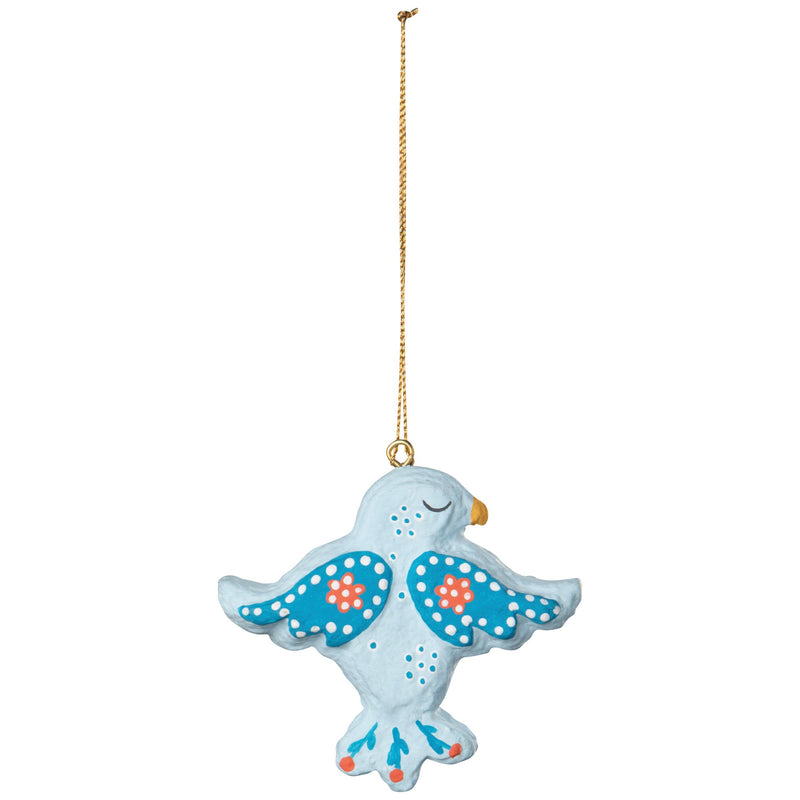 Peace and Harmony Cotton Mache Christmas Tree Ornament — possible assortment styles; one random ornament included