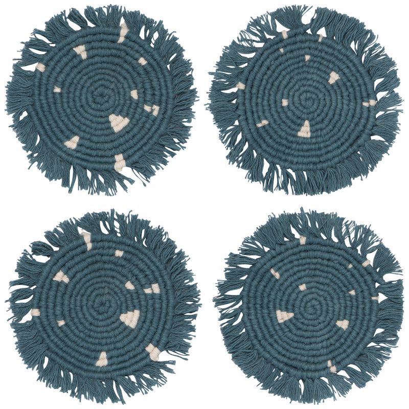 Danica Heirloom - Lagoon Macrame Coaster Set of 4