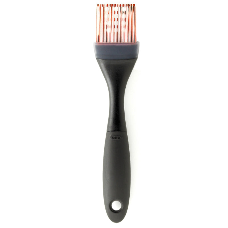 OXO SoftWorks silicone pastry brush, black, front view