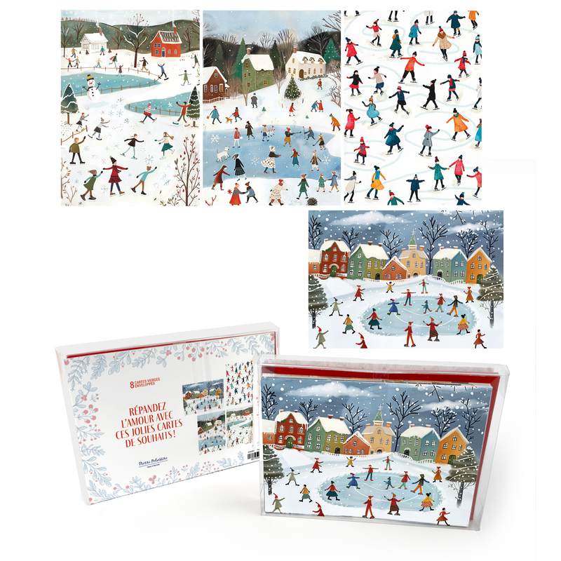 Pierre Belvédère - Signature - Patineurs en Fête Holiday Cards (Set of 8)