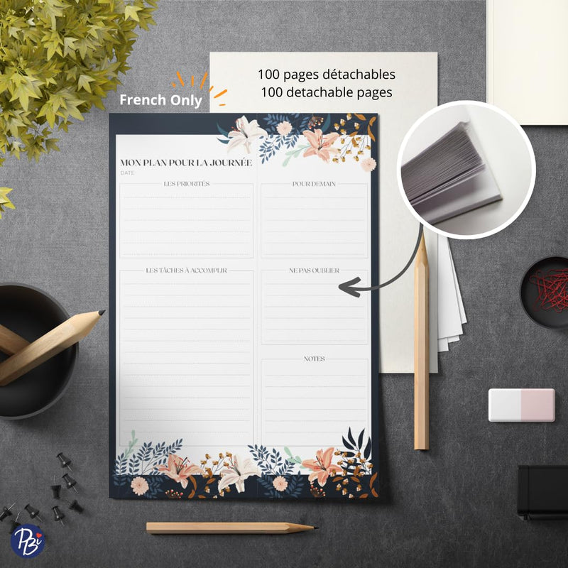Pierre Belvédère - Planning Notepad - Flowers