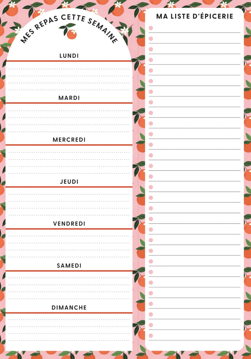 Pierre Belvédère - Planning Notepad - Oranges