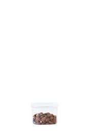 Pebbly - Square Caniste Glass W/Glass Lid Home & Kitchen 7cm