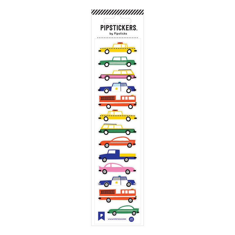 Pipsticks - Fuzzy Vehicles Stickers | 2 x 8 in / 5.1 x 20.3 cm