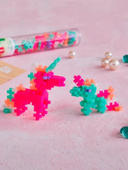 Plus - Plus - TUBE - PEARL UNICORNS - 100pcs Toys & Games
