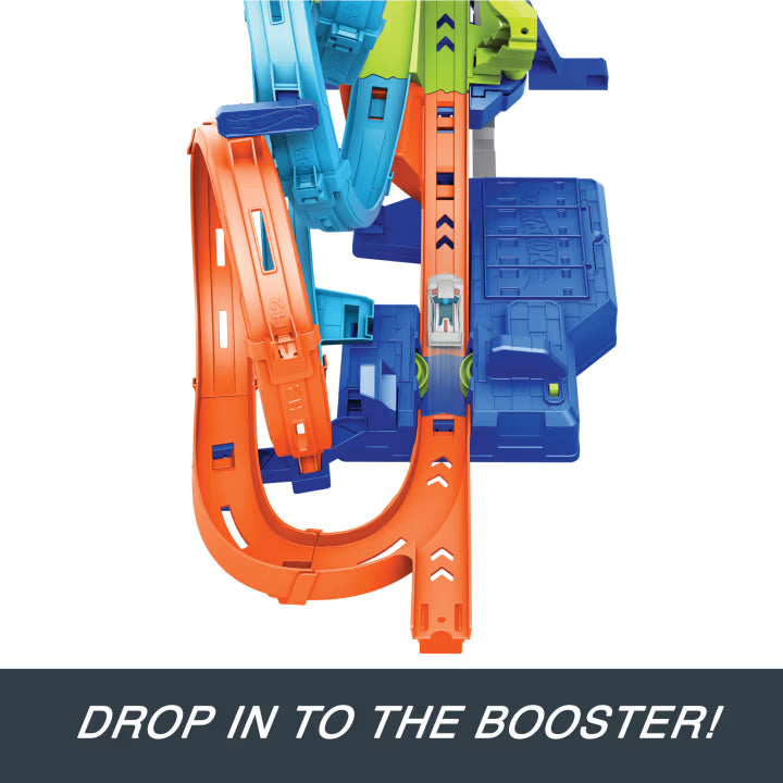 Hot Wheels - Circuit Action avec 4 loopings et zone de crash