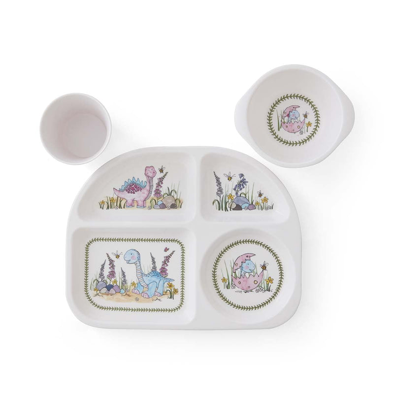Portmeirion - 3 - Piece Set (Plate,Bowl,Cutlery) Dinosaur - Mini Meirion Home & Kitchen
