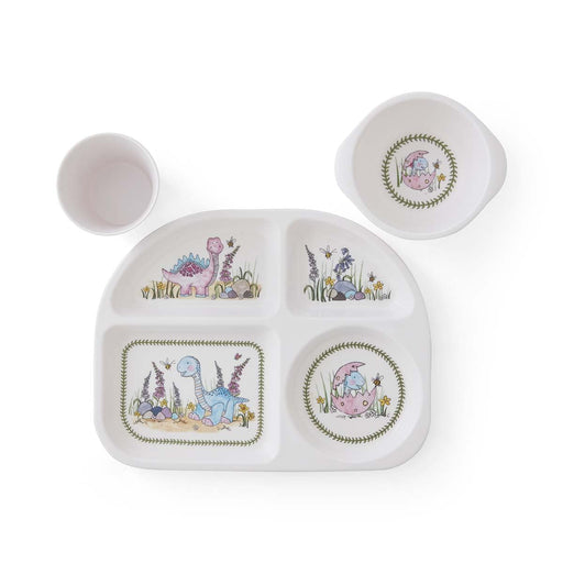 Portmeirion - 3 - Piece Set (Plate,Bowl,Cutlery) Dinosaur - Mini Meirion Home & Kitchen