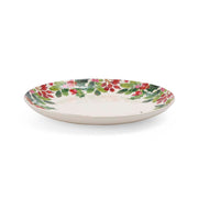 Portmeirion Botanic Garden Christmas Holly Berry-Border Dinner Plate side view