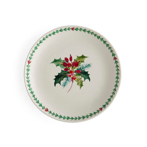 Portmeirion Botanic Garden Christmas Holly & Border salad plate