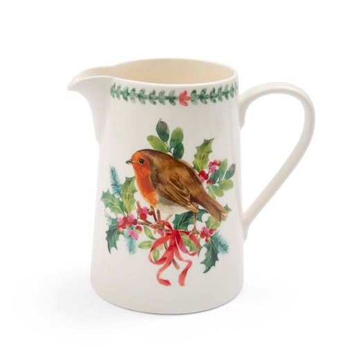 Portmeirion Botanic Garden Christmas Holly Bella Jug with Robin
