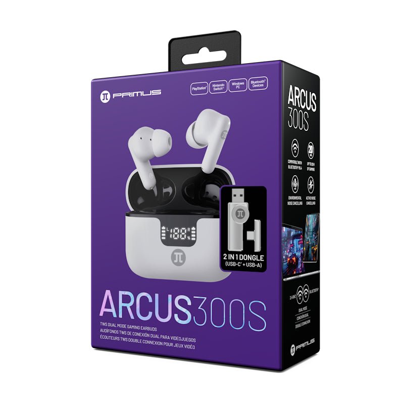 Primus - Gaming Earbuds Bluetooth or 2.4Ghz - Black Electronics