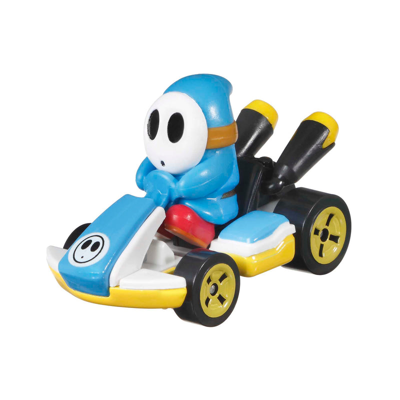 Hot Wheels - Mario Kart 1:64 Scale Die-Cast Vehicle - Blue Shy Guy - Product detail or play view 2