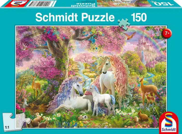 Schmidt Spiele - 150-Piece Puzzle - Flowers And Unicorns