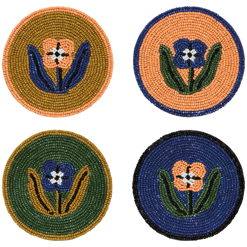 Danica Studio - Lot de 4 sous-verres perlés Teppi
