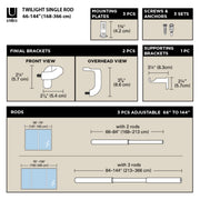Twilight Blackout Curtain Rod - image 8