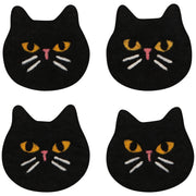 Jubilee - Black Cat Felt Coasters Set of 4