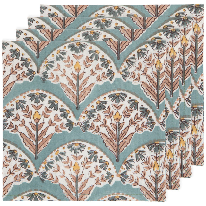 Heirloom - Bouquet Block Print Napkin Set of 4