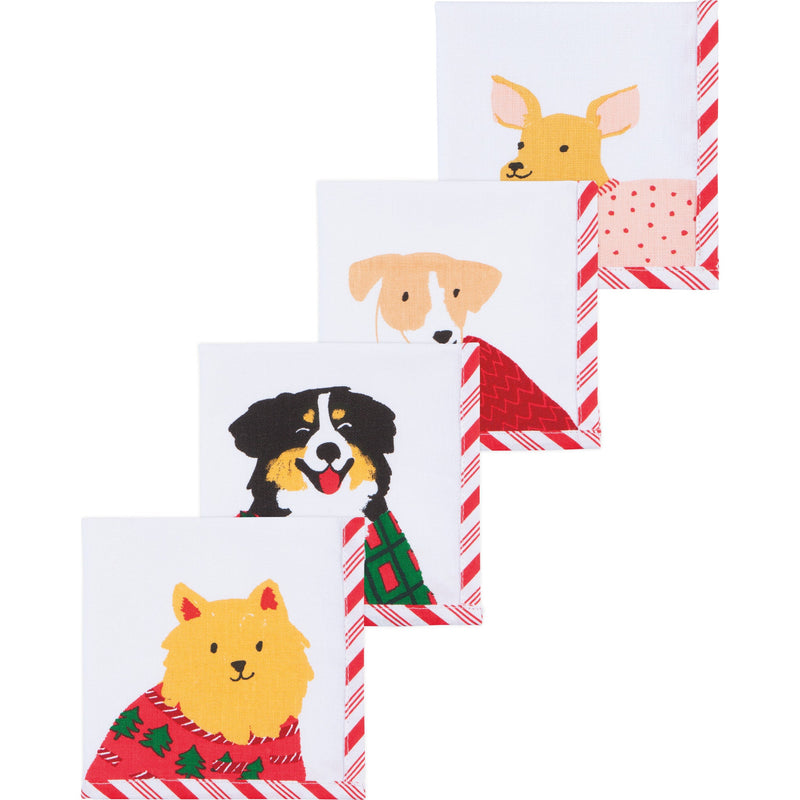 Jubilee - Holiday Hounds Christmas Cocktail Napkins Set of 4