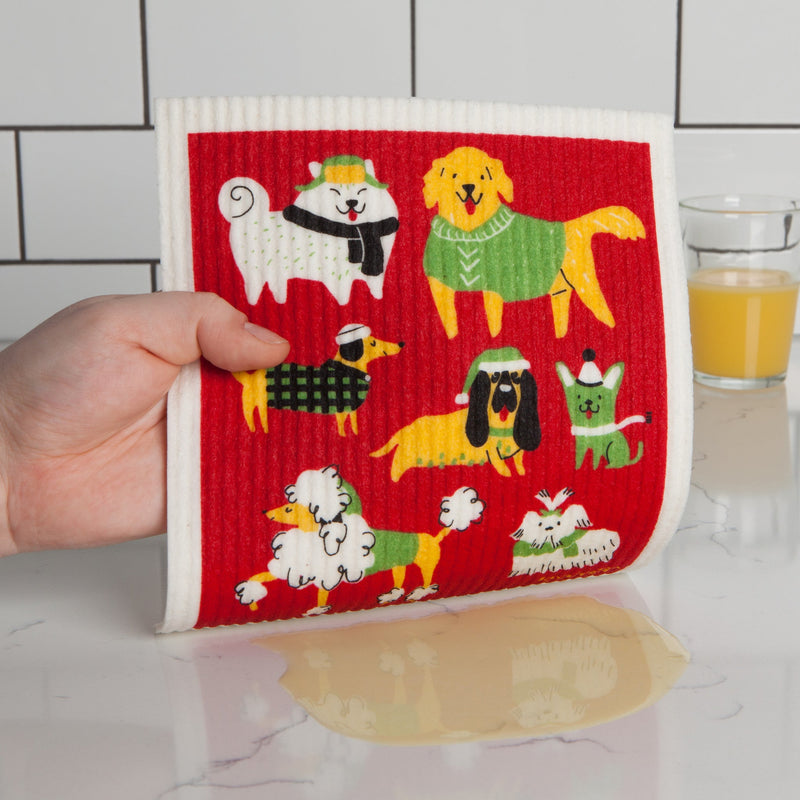 Danica - Yule Dogs Swedish Dishcloth - lifestyle