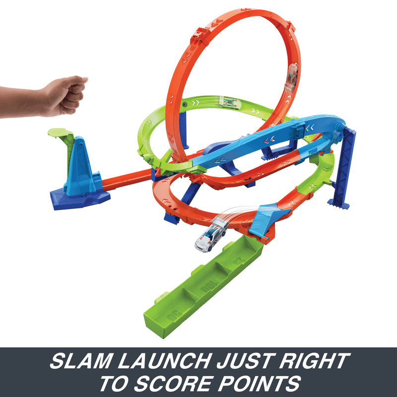 Hot Wheels - Action Loop Cyclone Challenge Track Set - Product detail or play view 3