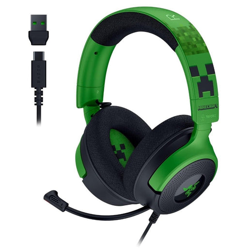 Razer - Kraken V4 USB Gaming Headset with RGB - Minecraft Edition Electronics