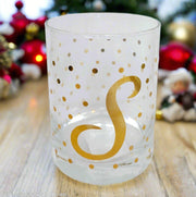 Luminarc Aristocrat Real Gold Monogram Glass – letter S – 14 fl oz